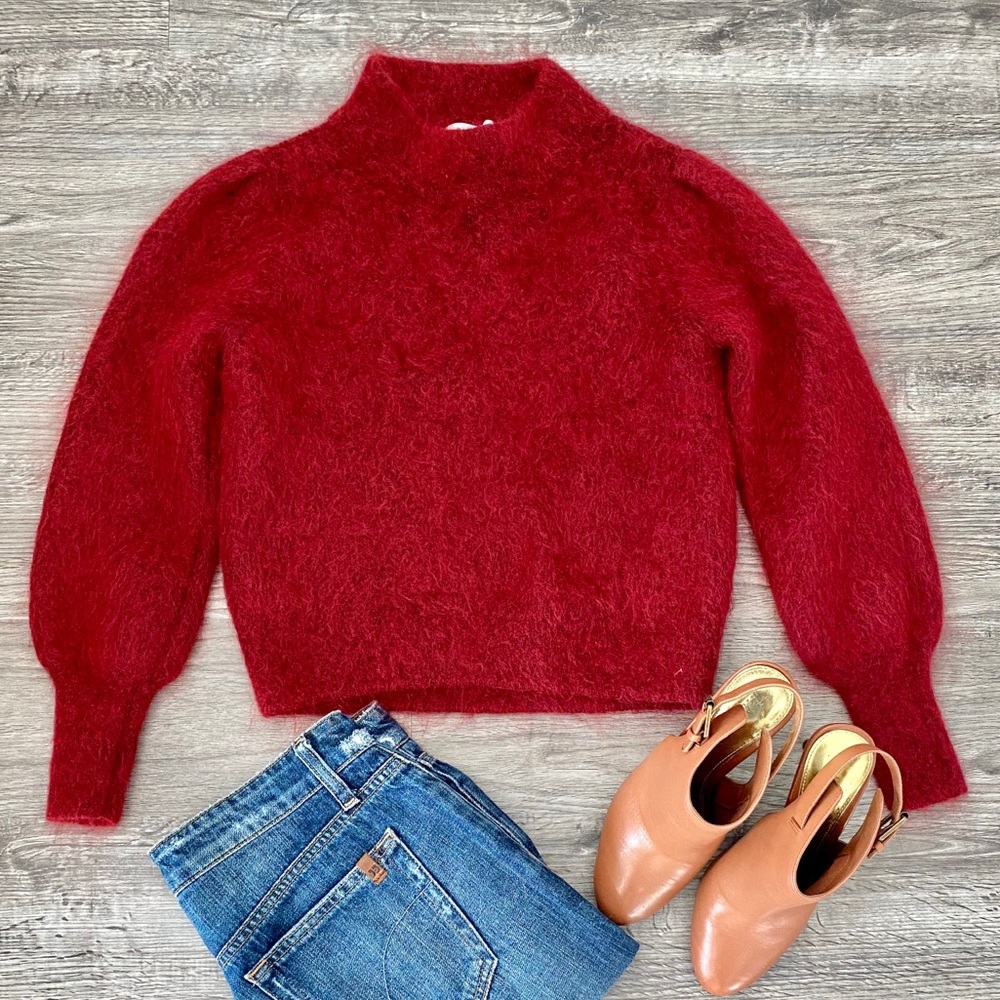 Zara Knit Crop Fuzzy Sweater